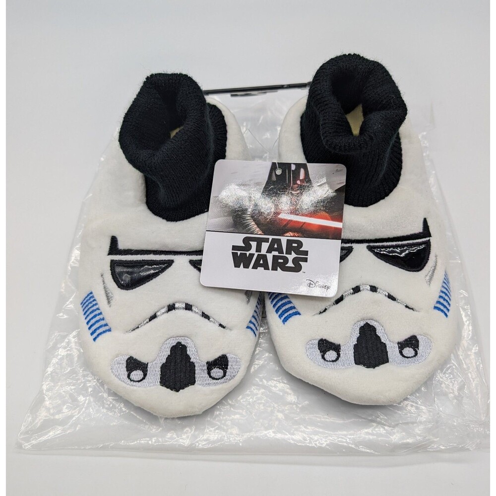 NEW Star Wars Stormtrooper Kids Child Slippers House Shoes Size 9-10